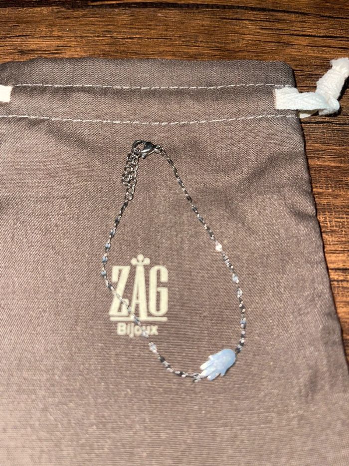 Bracelet Zag main de fatma argent