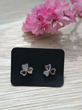 Boucles d'oreilles trèfle argent 925