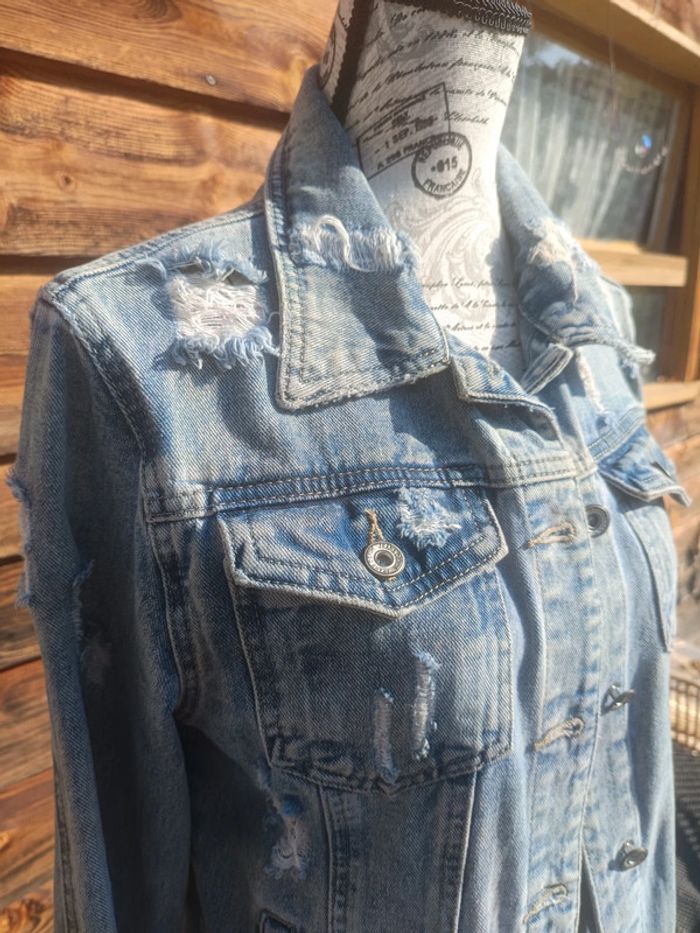 Veste en jeans femme taille L - photo numéro 2