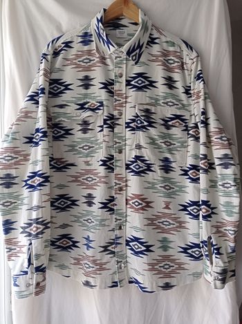 SURCHEMISE CELIO Velours Blanche Imprimée.
