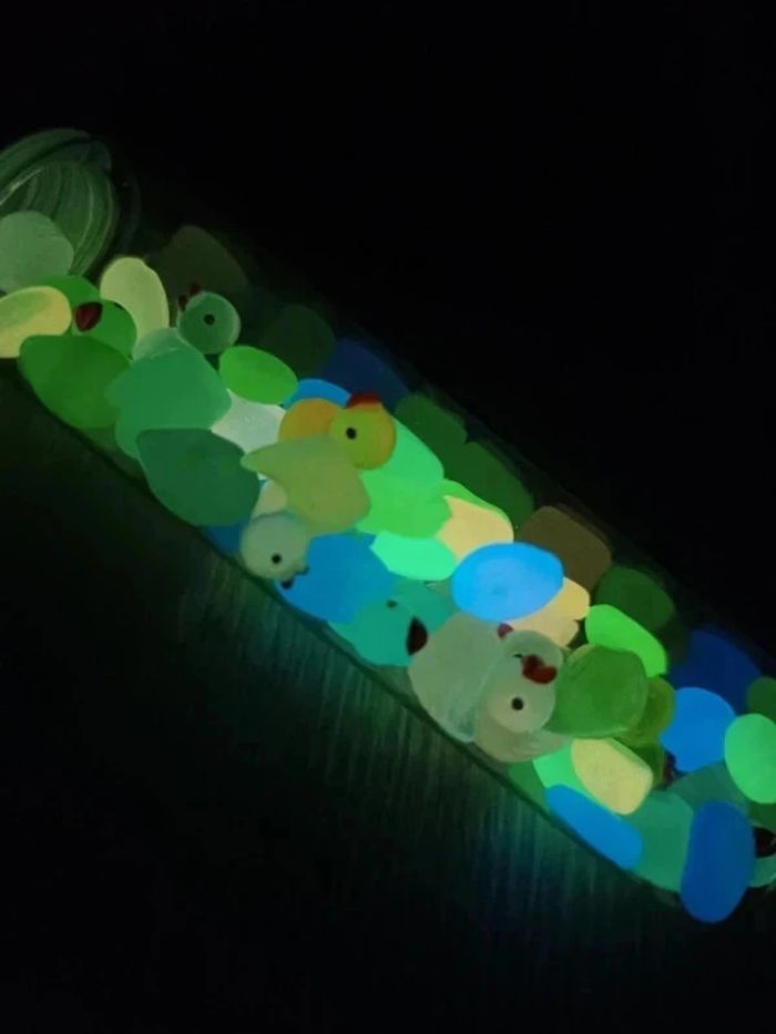 Tube sensoriel lumineux retour au calme galets et canards - photo numéro 3