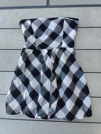 Robe bustier noir et blanche mim taille L