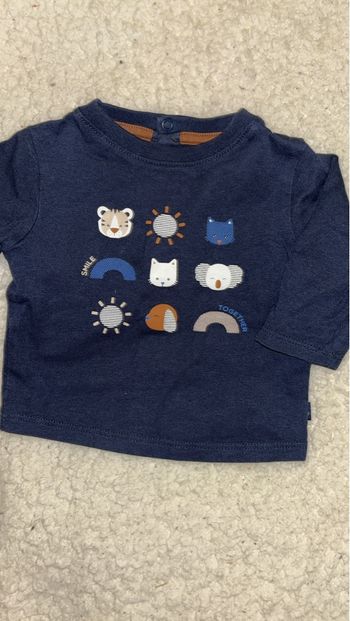 T-shirt manches longues 1 mois 
