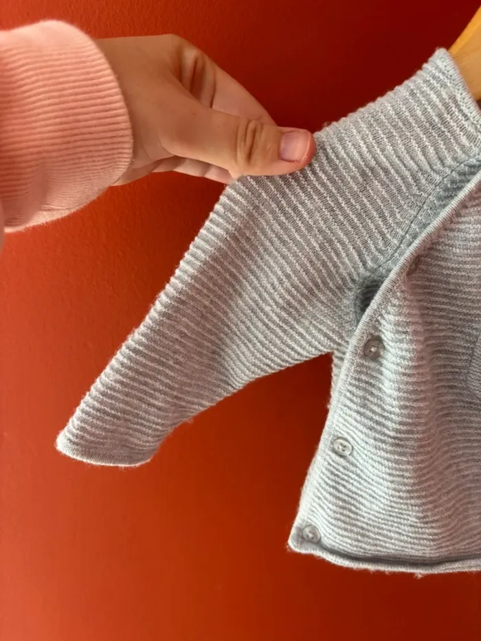 Brassière coton/laine gris Bout’chou taille 1 mois - photo numéro 10