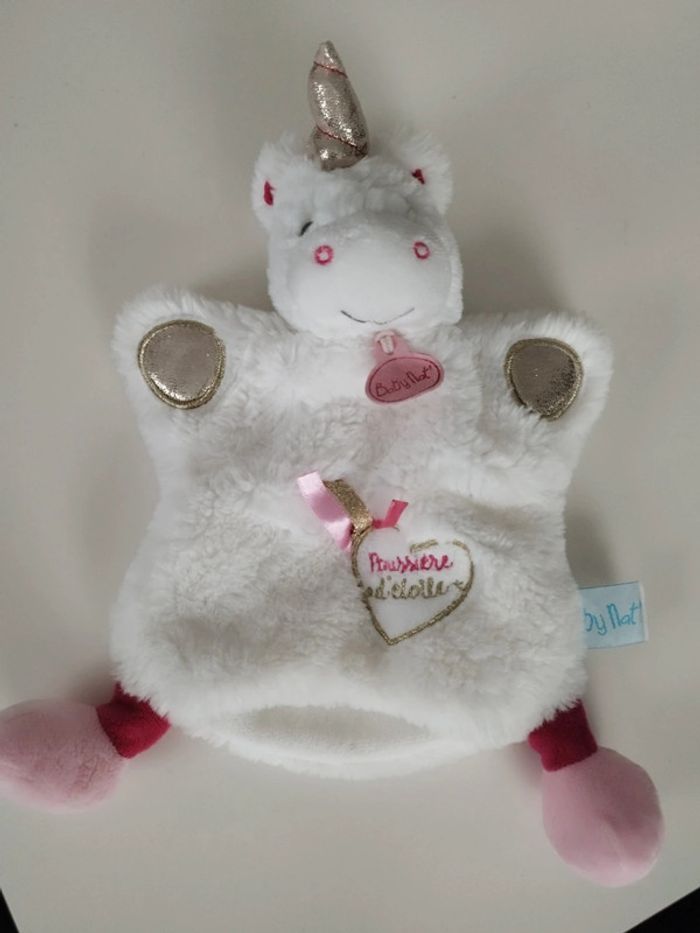 Doudou licorne marionnette Baby nat - photo numéro 2