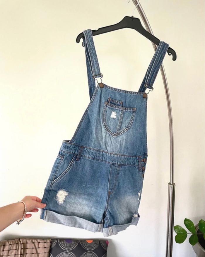 Salopette short kiabi effet usé