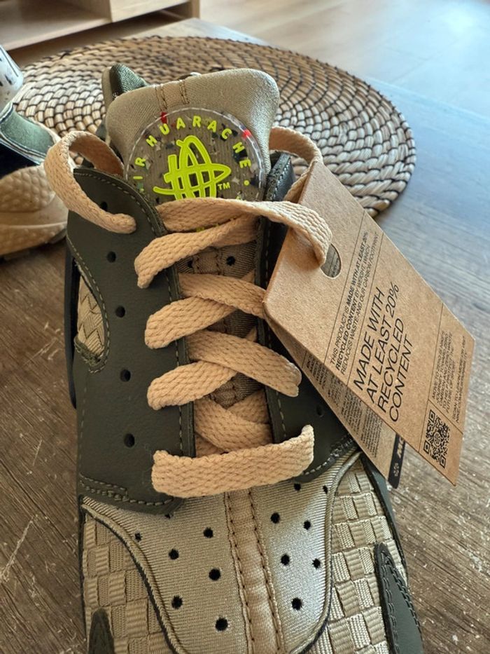 Nike air huarache crater prm verte et beige - photo numéro 2