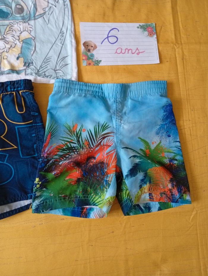 Ensemble Été garçon 6 ans 3 pièces 2 shorts + 1 tee shirt  🌿 - photo numéro 2