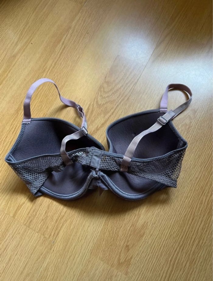 Soutien gorge passionata taille 90B gris et ruban rose - photo numéro 2