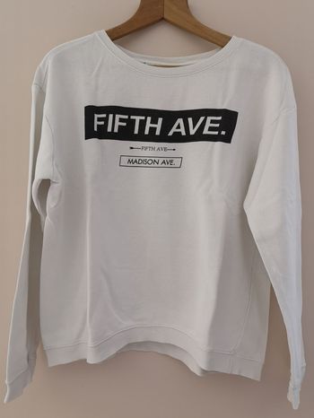 Sweat blanc T 38 - Zara