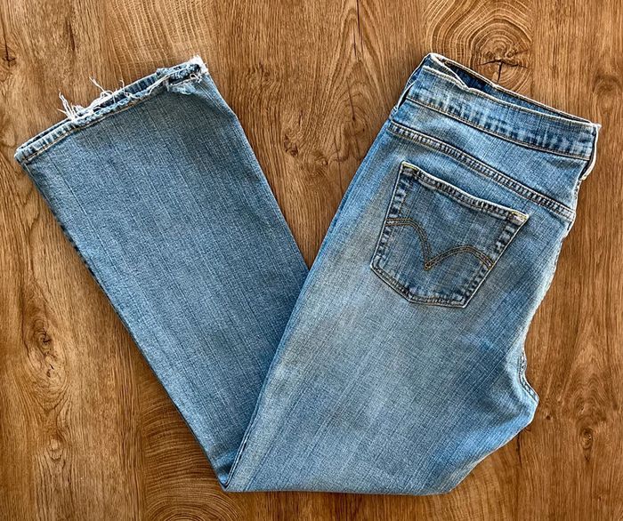 Jean/pantalon bleu Levi's 515 Bootcut/flare, femme, taille : 16 M (44 taille française) - photo numéro 3