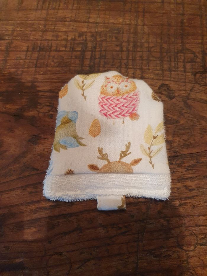 Débarbouillettes animaux en gabardine