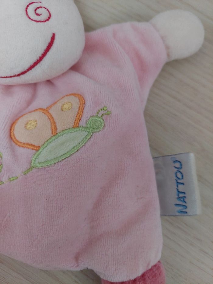 Nattou - doudou hippopotame rose - photo numéro 2