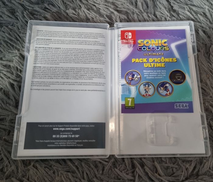 Boîte vide de jeu Sonic Colour Ultimate - photo numéro 2