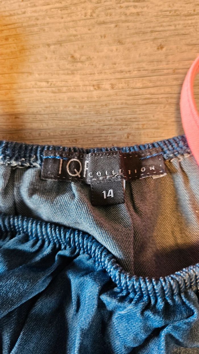 Blouse à bretelles et mini manches, bleu jean s, TQF Collection, 14 ans, nickel - photo numéro 6
