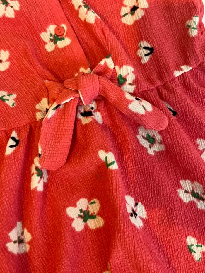 Robe fleurie corail - photo numéro 5
