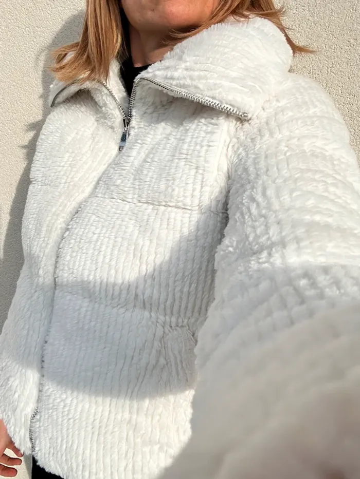 Manteau doudou blanc - photo numéro 3