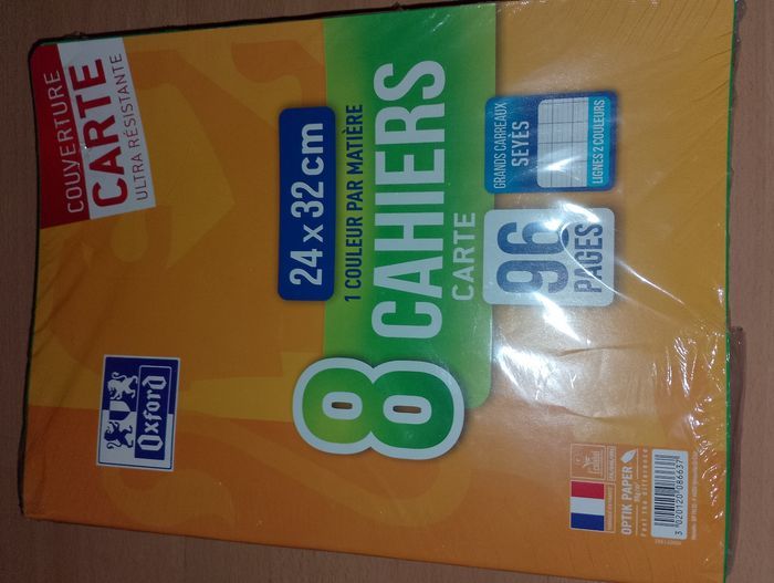 Lot de 8 Cahiers Oxford 24x32cm - photo numéro 1