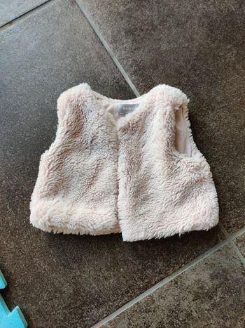 Gilet doux rose clair