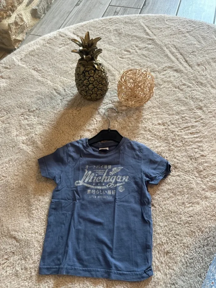 T-shirt tape à l’œil 3 ans bleu Michigan