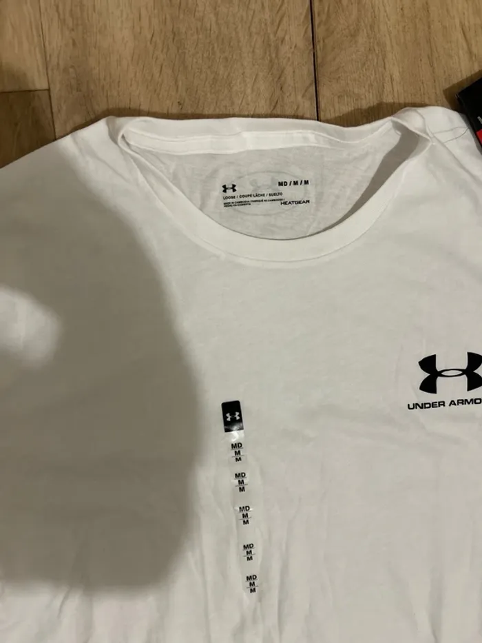 T-shirt blanc Under Armour blanc M - photo numéro 2