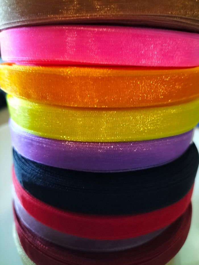 Lot de 12 rubans organza 10 mm ref 455 - photo numéro 2