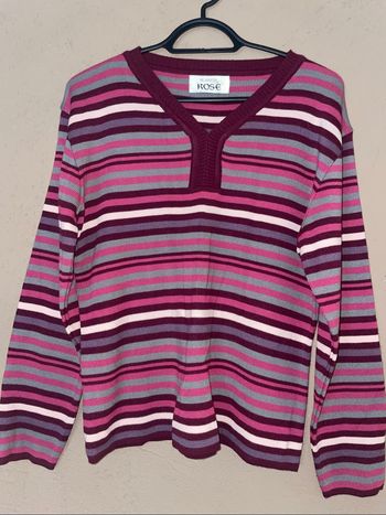 Pull femme rayé