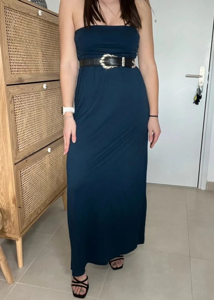Robe longue bleu marine Karma Koma - photo numéro 2