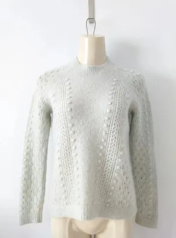 Pull en laine mohair menthe pastel - La Maille Sézane - taille S