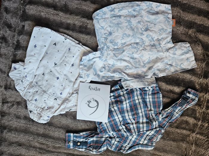 Lot chemises garçon 6 mois - photo numéro 2