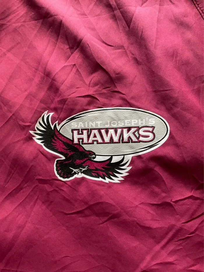 Veste coupe-vent 1/4zip manches courtes bordeaux pour homme Nike St Joseph Hawks taille M 304 - photo numéro 5
