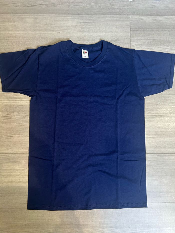 T-shirt bleu unis fruit of the loom taille S