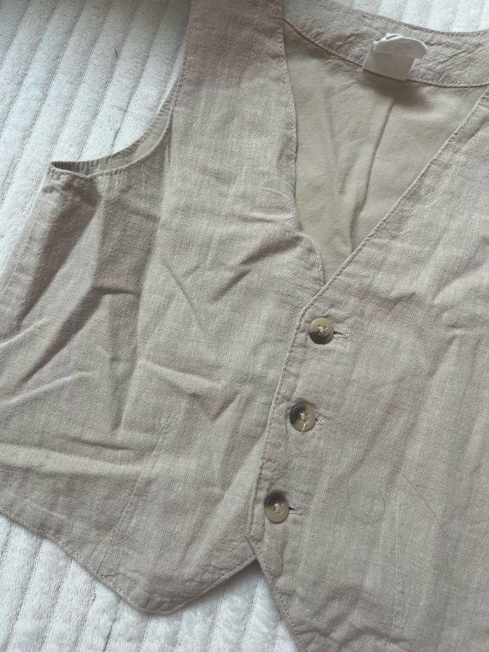 Gilet garçon H&M – Taille 18 mois (86 cm ) Beige – Cérémonie - photo numéro 3