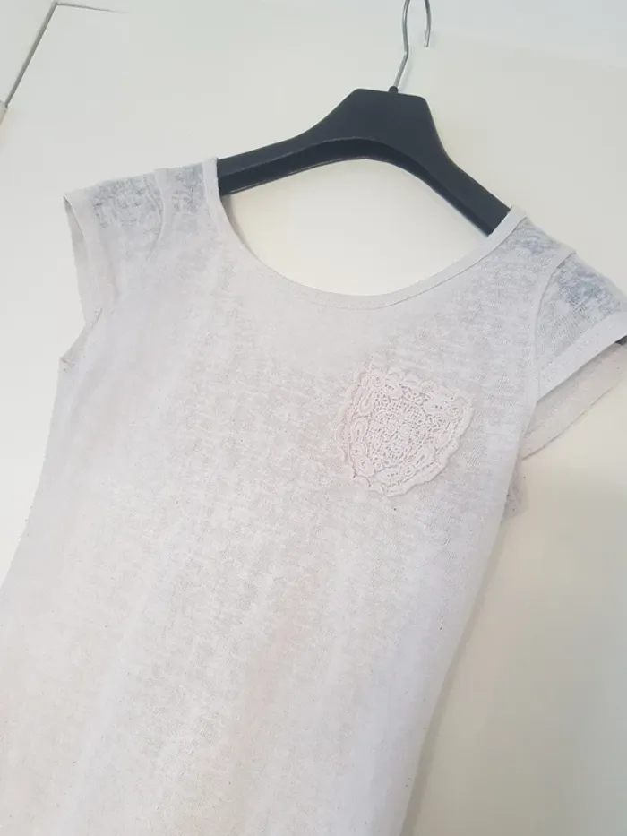 Haut Blanc Transparent Taille S - photo numéro 2