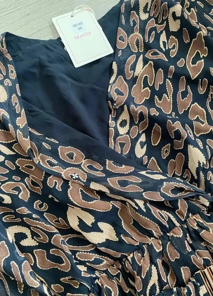 Robe longue femme fendue léopard 36/38 neuve - photo numéro 5