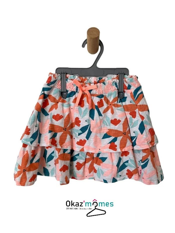 Jupe d’été motif fleurs et oiseaux - Okaïdi 5 ans (110cm)