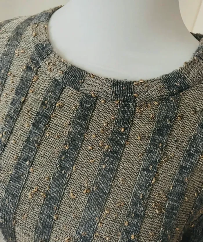 A.P.C - Pull fin Maille doré et argenté taille M/38 - photo numéro 2