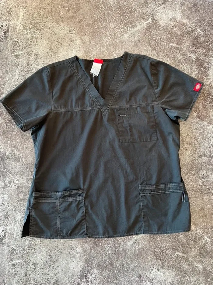 Haut blouse médicale noire homme Dickies taille M Blusa hombre Casacca medica uomo Herren Kasack