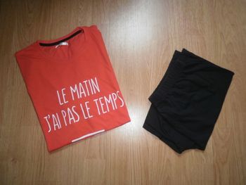 Pyjacourt ou pyjama court en coton Ado/Homme Taille S - Etat NEUF