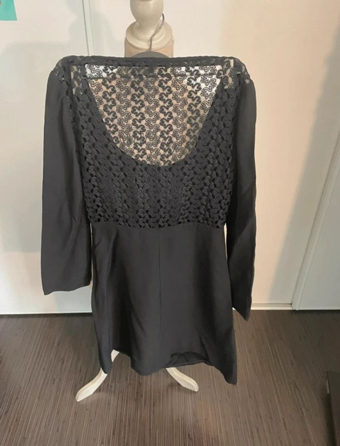Élégante robe noire manches longues - Taille S Stile Benetton - photo numéro 2
