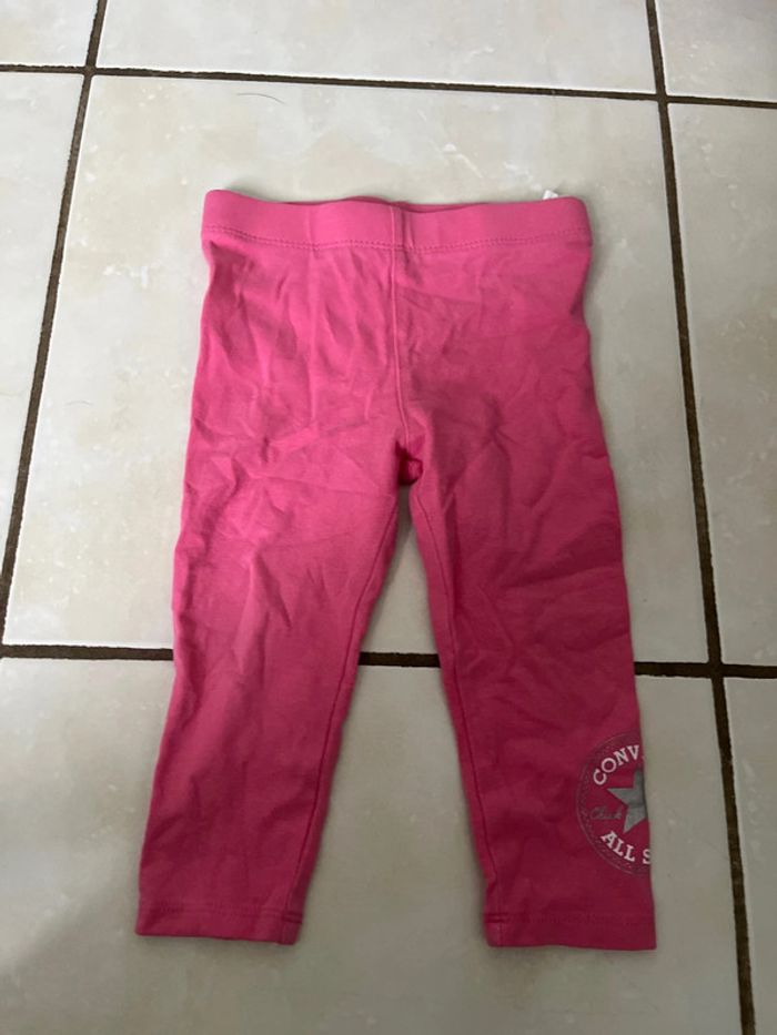 Legging rose bébé fille converse