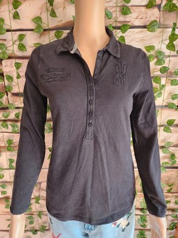 🌸Polo noir femme Black Wellis Taille 38🌸