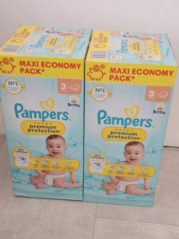 Lot de 2 Pampers Premium Protection Taille 3 (6–10 kg)