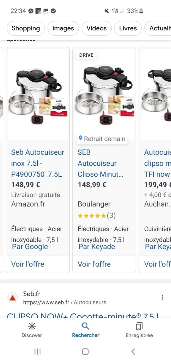 Autocuiseur SEB Clipso Now 6 Litres Tout Feux et Induction. Seb Beebs