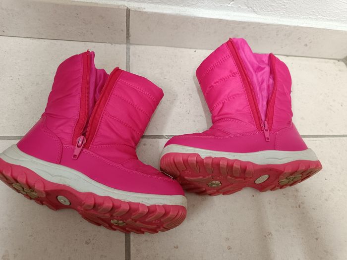 Bottes de neige après-ski fille rose blanc 32 Le chamois - photo numéro 5