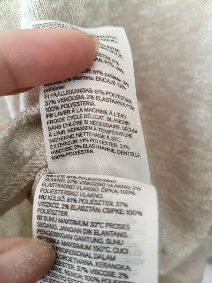 Pull femme H&M gris dentelle dos M - photo numéro 5