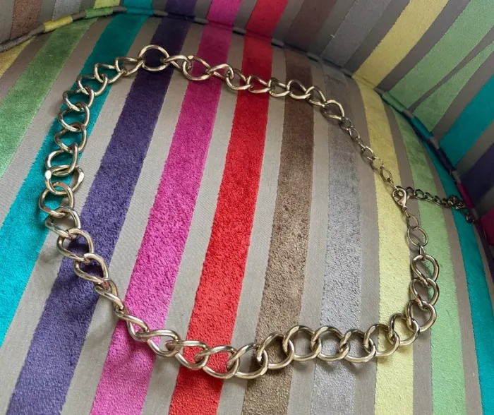 Ceinture en métal, dorée, bijoux chaîne