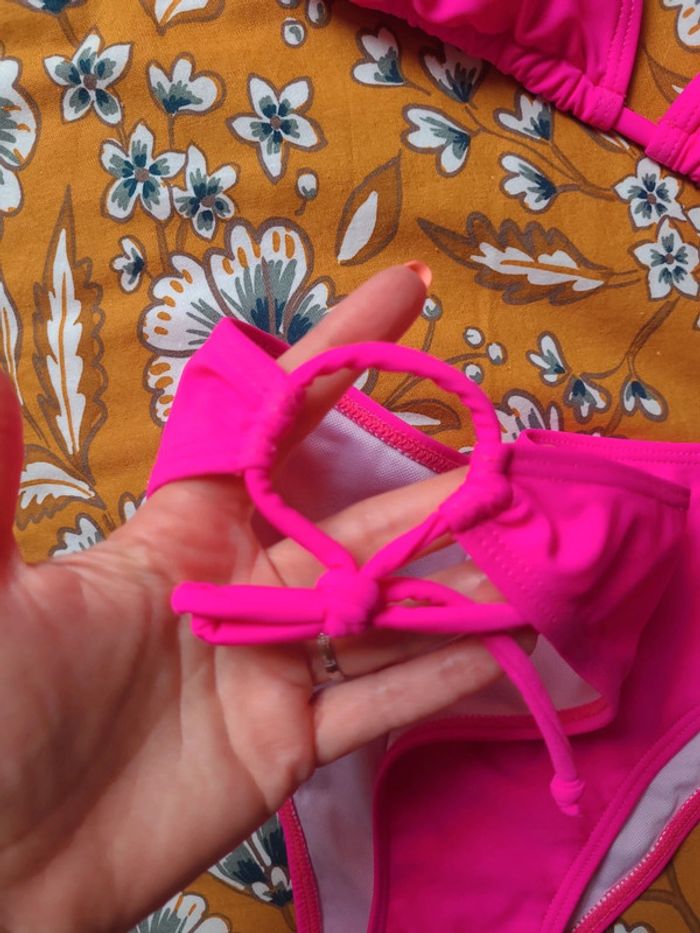 Maillot de bain 2 pièces fushia - photo numéro 2