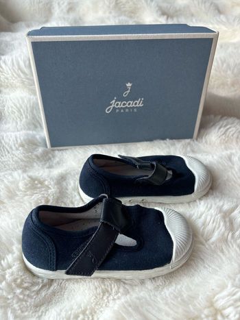 Sandales bébé en toile marine Jacadi