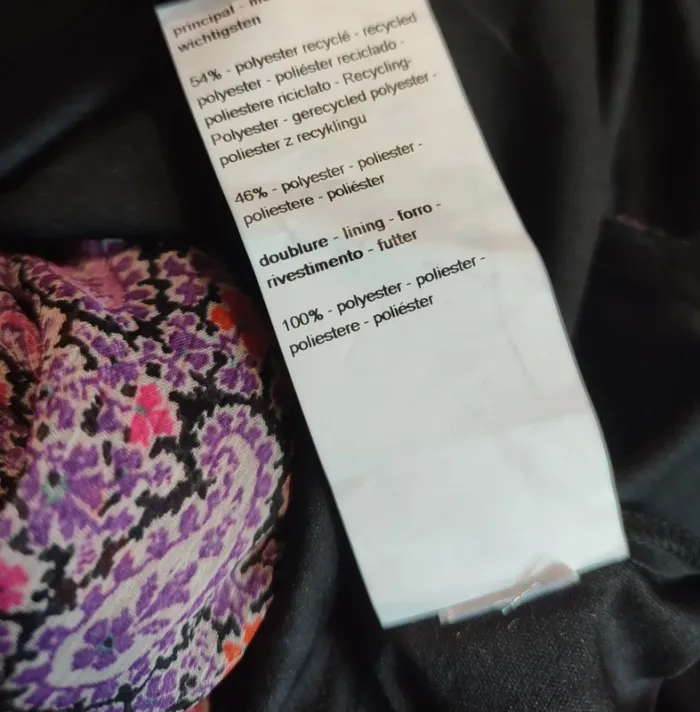 Robe à volant - motif cachemire - Violet - photo numéro 9